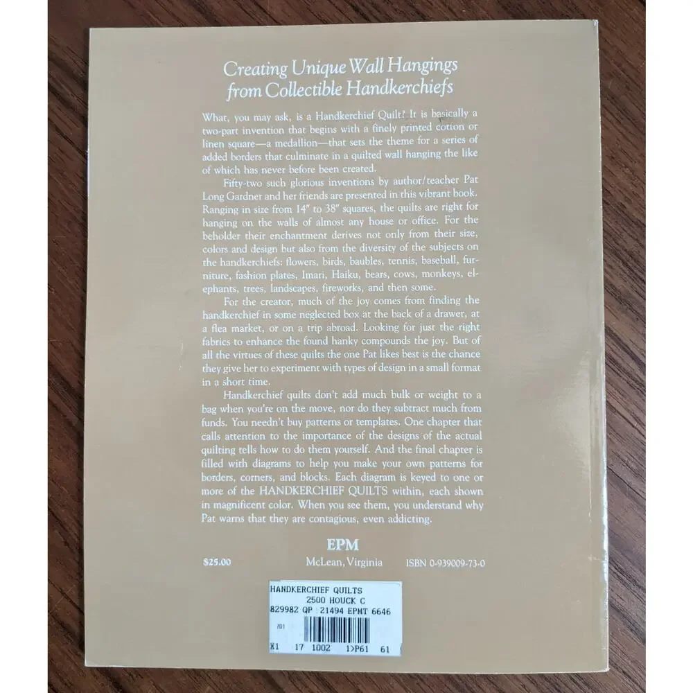 Handkerchief Quilts Book by Pat Long Gardner